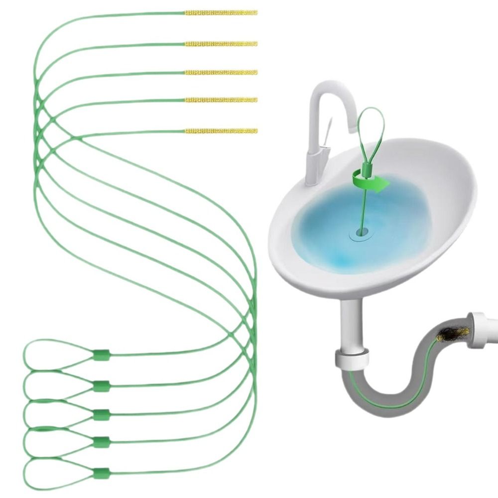 Drain Snake Flexible - 5 pièces de déboucheur de canalisations